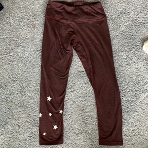 Spiritual Gangster Leggings-Maroon